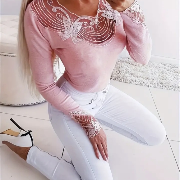 Lace Trim Top - Picture 3 of 7